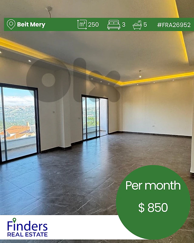 Apartment for rent in Beit Mery!شقة للإيجار في بيت ميري!