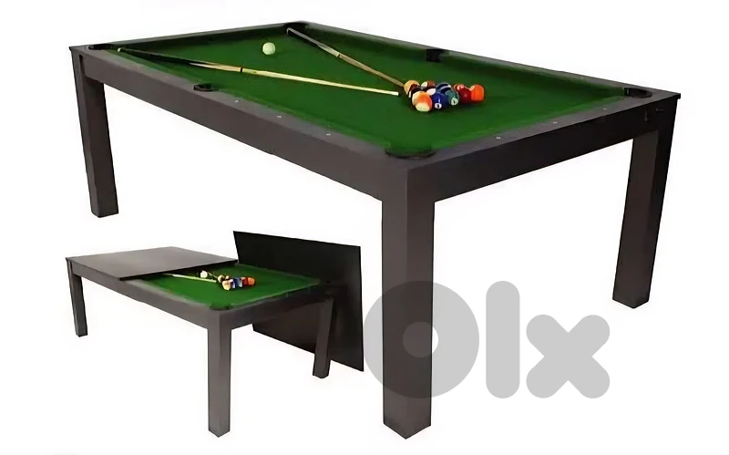 billiard table with wood top طاولة بيليارد مع غطاء خشب