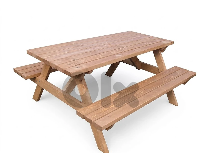garden wood bench -table