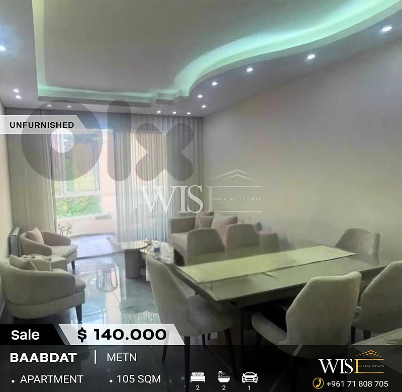 🏠 105 SQM Apartment for SALE in Jiwar Baabdat!