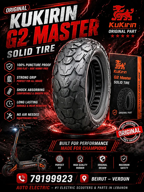 electric scooter orginal kukirin g2 master solid tire 80/65-6