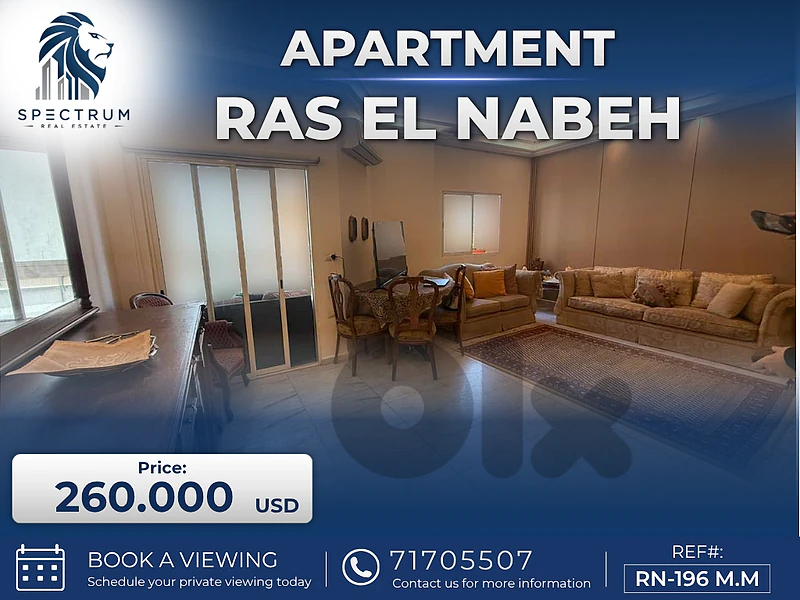 CATCH ! APARTMENT IN RAS EL NABEH PRIME | 150SQ | 3 BEDS | RN-196 M.M