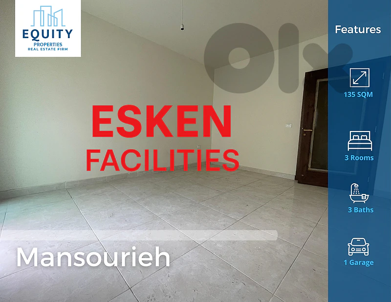 135 SQM Apartment For Sale In Mansourieh شقة للبيع #CB50551