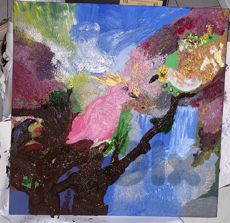 acrylic birds