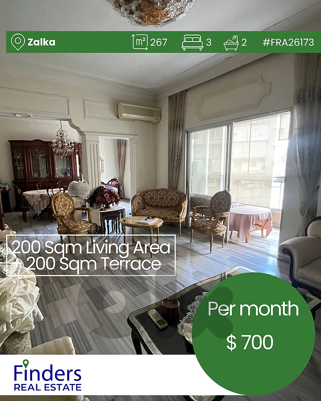 Apartment for rent in Zalka! شقة للإيجار في زالكا!