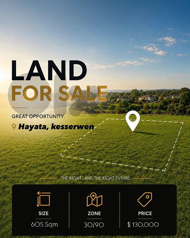 Land For Sale in Keserouan, Hayatta Land For Sale in Keserouan, Hayatta