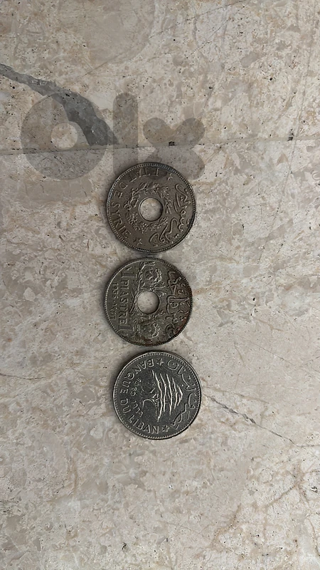 Oldies coins with 1936 القرش المقدوح