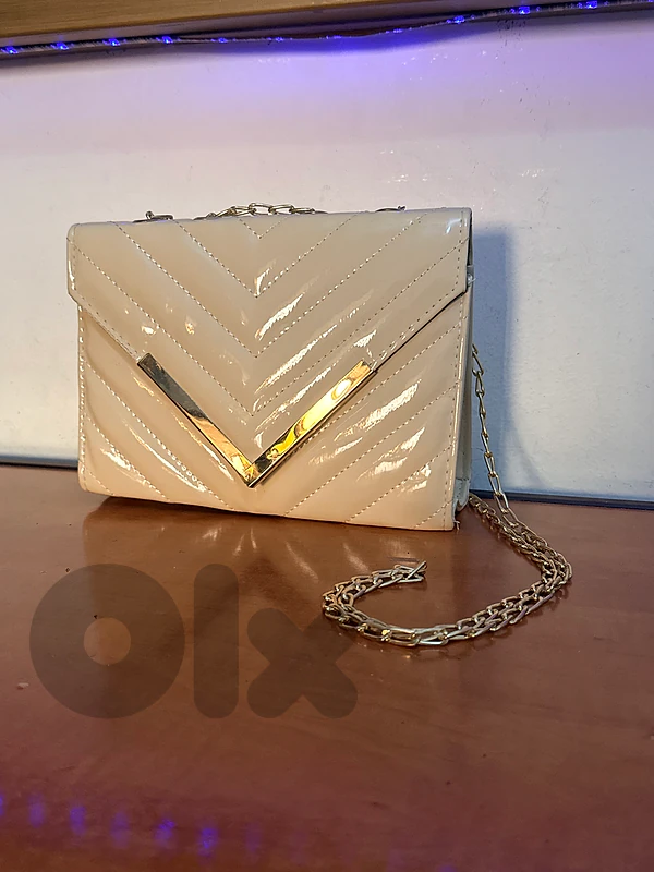 beige handbag