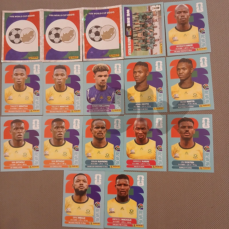 Panini world cup 2026 cards SOUTH AFRICA