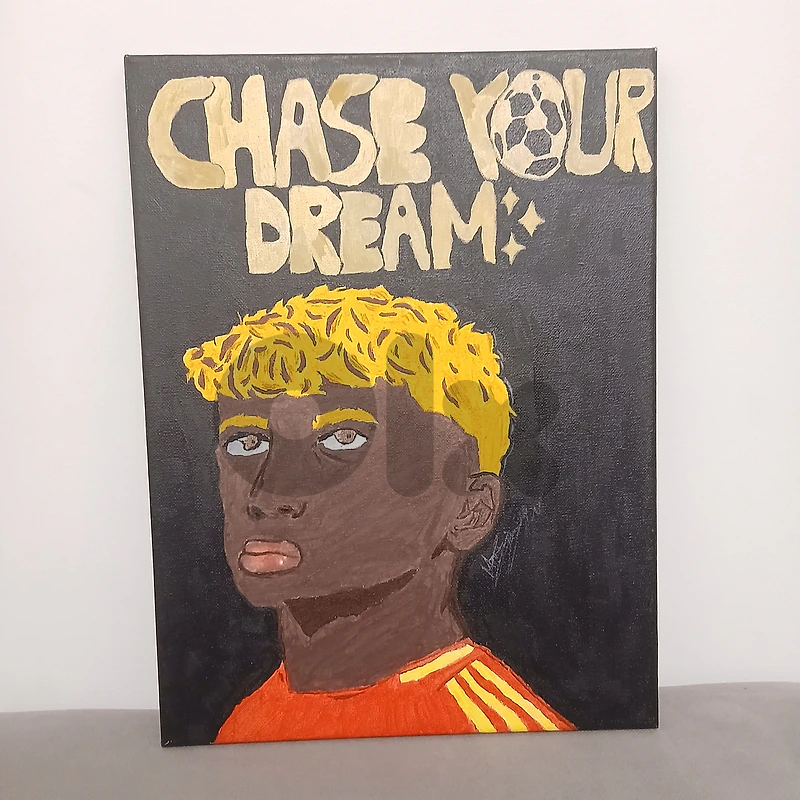 painting of LAMINE YAMAL chase your dreams