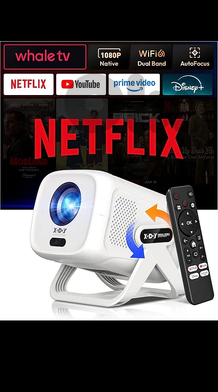 XGODY Native 1080P WiFi 6 Projector | 4K Decoding | Bluetooth 5.4