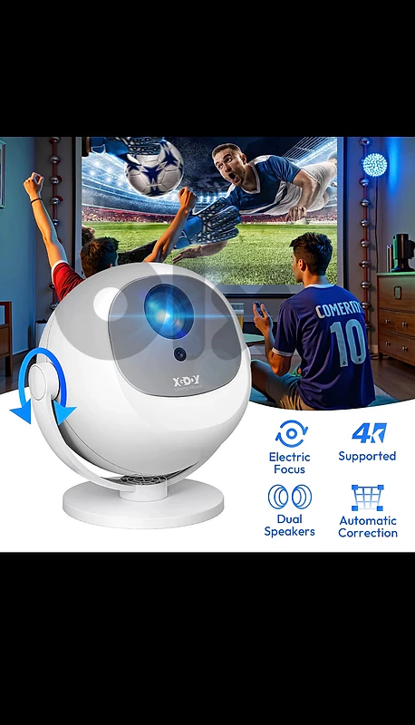 XGODY Native 1080P Smart Projector | 4K Support | Android 11 | WiFi 6