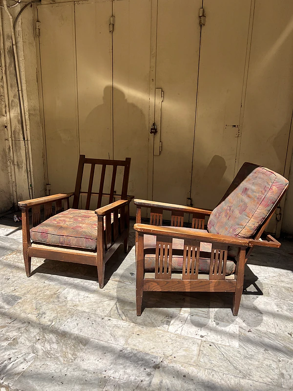 Antique 2 chaise maurice كرسي شازموريس عدد ٢ انتيك ضهر متحرّك انتيك