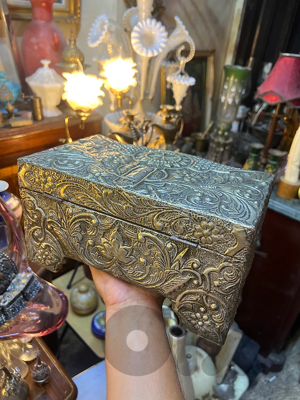 صندوق فضة انتيك ولا اروع مميز جداا للمجوهرات box silver antique