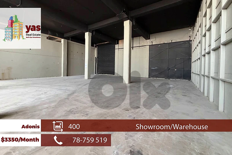 Adonis 400m2 | Warehouse/Showroom | Rent | Prime Location | EH/RH