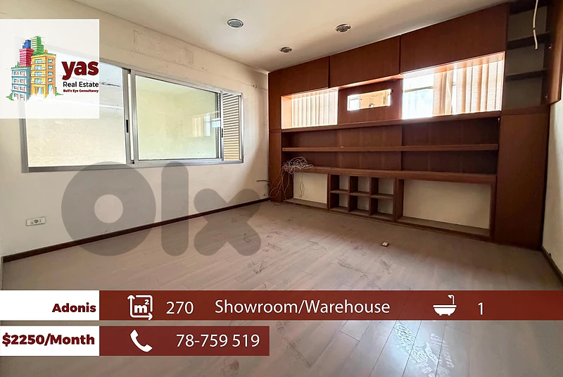 Adonis 270m2 | Warehouse/Showroom | Rent | High Ceiling | EH/RH