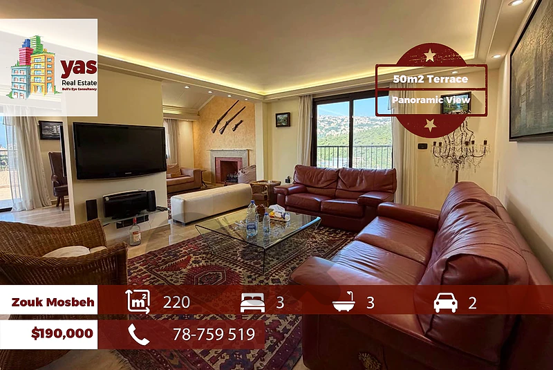 Zouk Mosbeh 220m2 | 50m2 Terrace | Prime Location | Panoramic View |EH