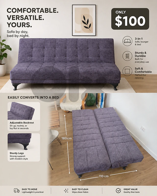 Sofa bed living room 100$