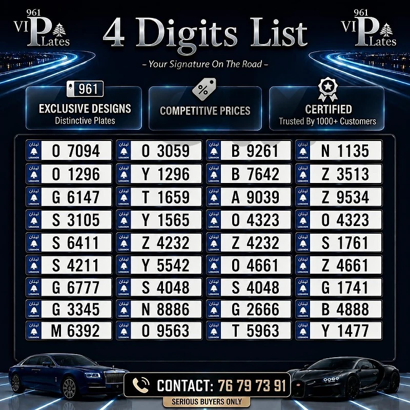 961 Vip plates 💎 76797391