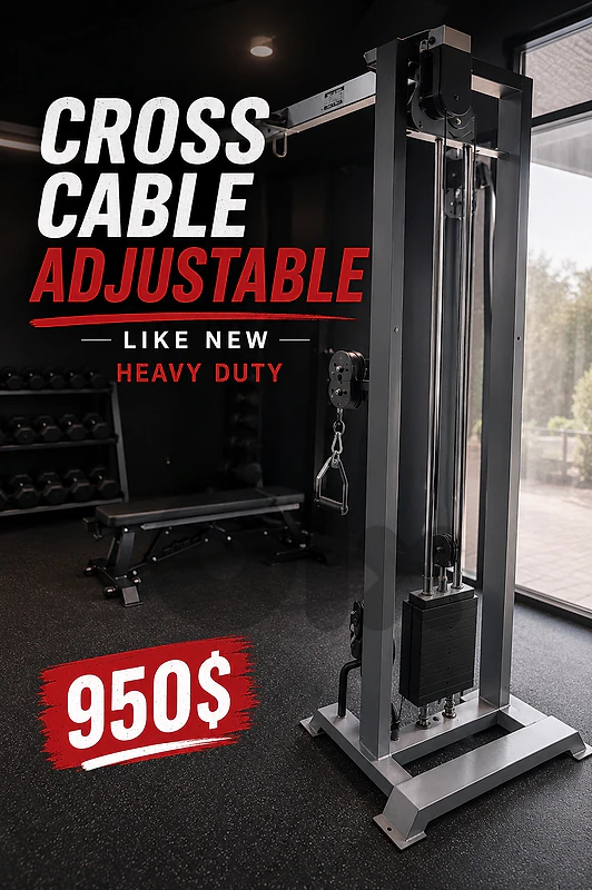Cross cable adjustable like new heavy duty 950$