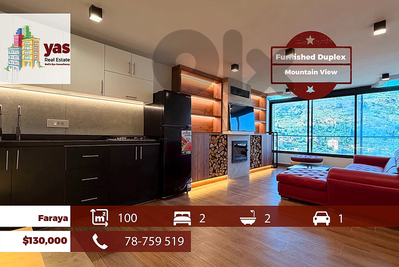Faraya 100m2 | Furnished Duplex | Mountain View | High End | DA