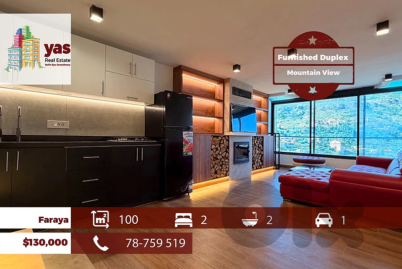 Faraya 100m2 | Furnished Duplex | Mountain View | High End | DA