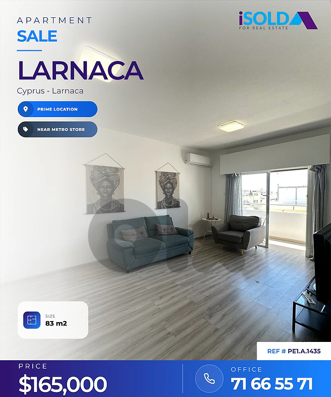 2 Bedroom Apartment for Sale in Larnaca, Cyprus (Prime location)