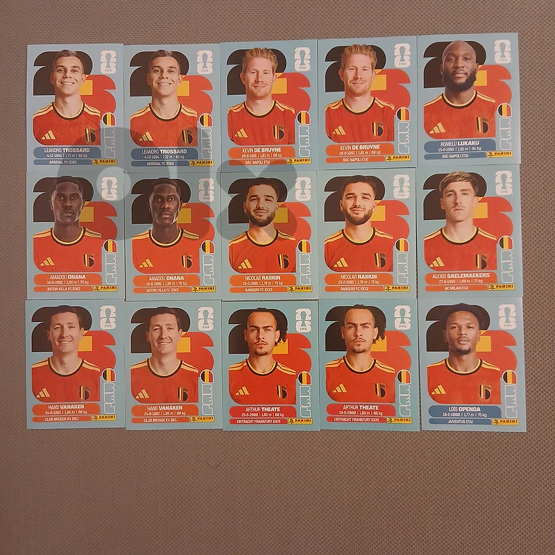 Panini world cup 2026 cards BELGIUM