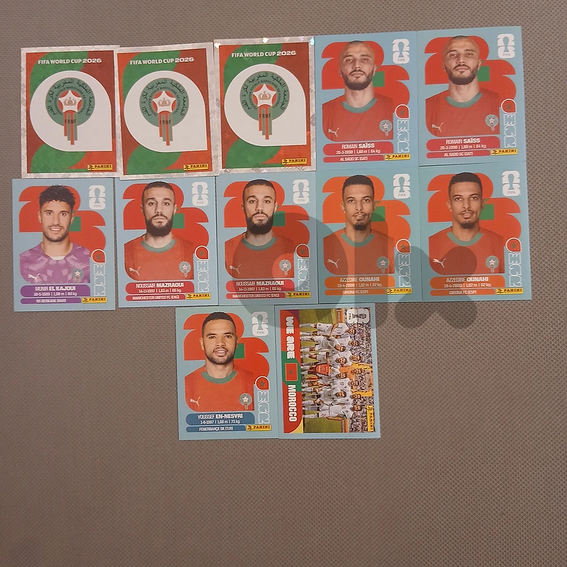 Panini word cup 2026 cards MOROCCO