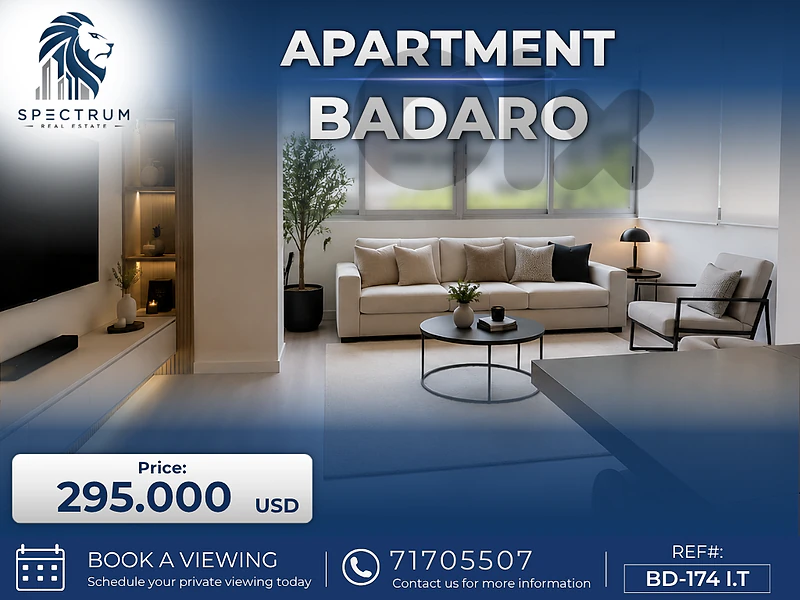 HOT DEAL ! APARTMENT IN BADARO PRIME | 120SQ | 4 BEDROOMS | BD-174 I.T