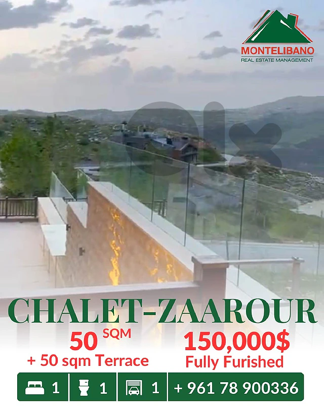 50 sqm Chalet For Sale in Zaarour زعرور with 50 sqm Terrace