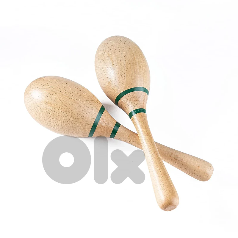 Maracas Hand Percussion Rattles, Beech Wood Material Rumba Shakers wit