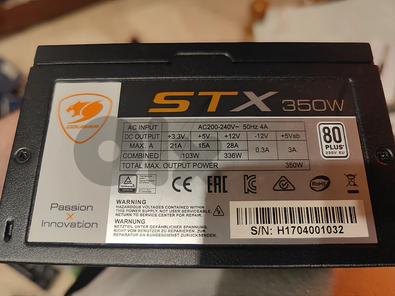Power supply Cougar STX 350w