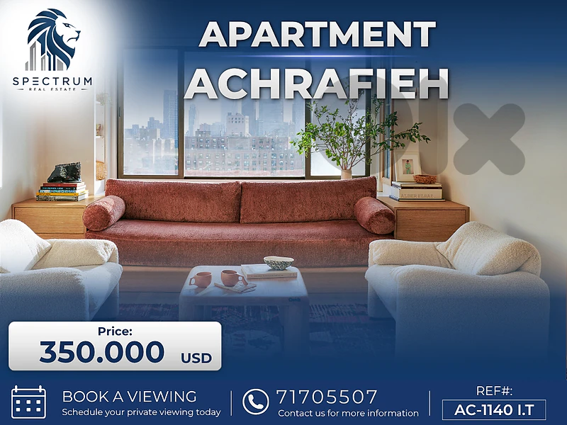 HOT DEAL ! APARTMENT IN ACHRAFIEH PRIME | 200SQ | 3 BEDS | AC-1140 I.T