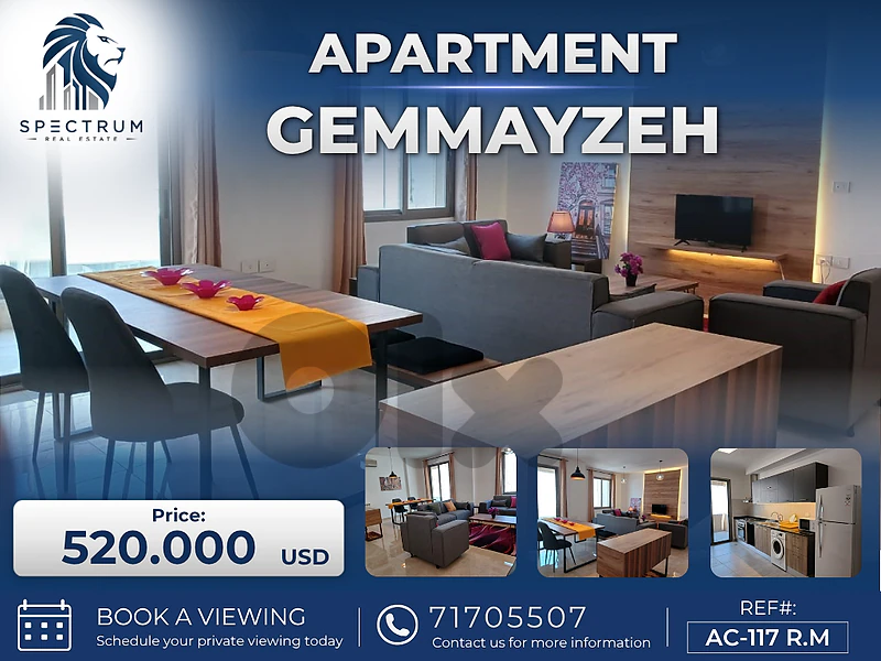 SPACIOUS APARTMENT IN GEMMAYZEH PRIME (190SQ) 3 BEDROOMS , (AC-117)