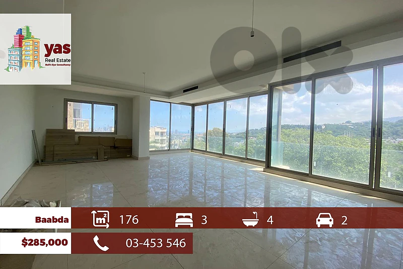 Baabda 180m2 | Brand New | Quiet Street | Open View | OH