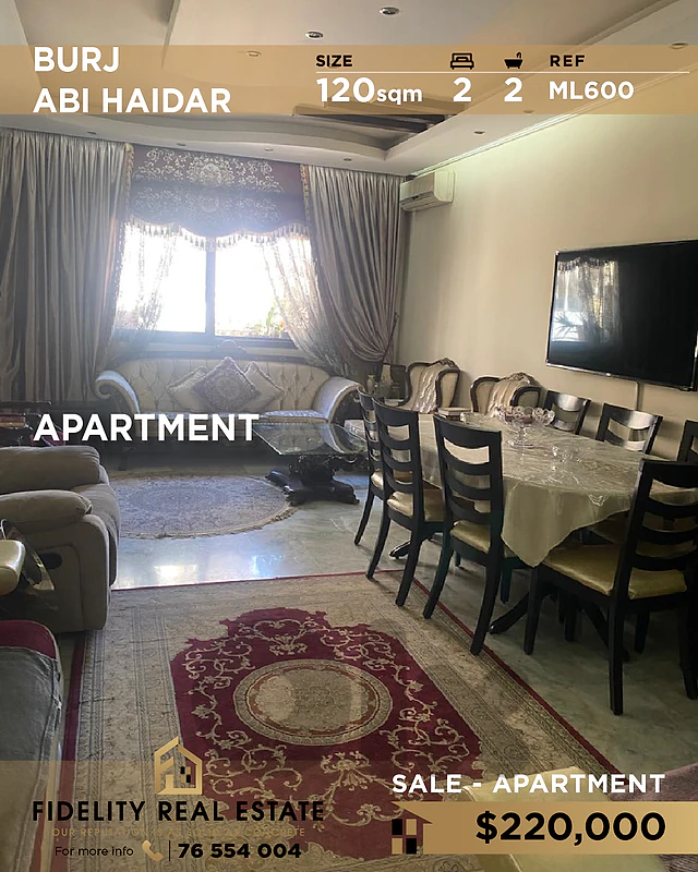 Apartment for sale in Burj Abi Haidar ML600 شقة  للبيع في برج أبي حيدر