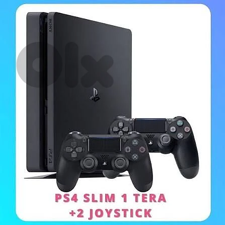 ps4 slim 1 tera + 2 ds4