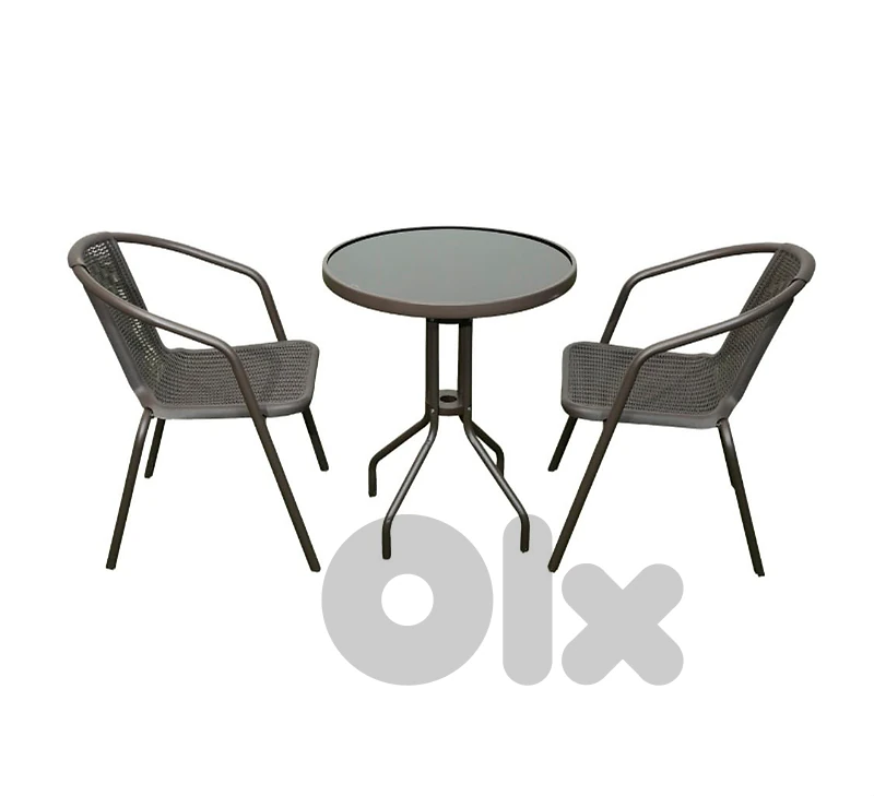 cafe table and chair x2