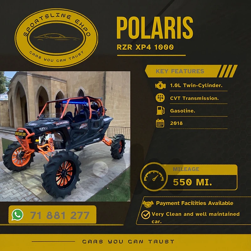 UTV RZR XP 1000 2018 Like New (Payment Facility Available)