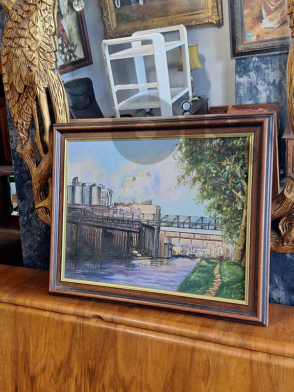antique oil painting on canvas