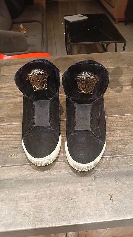 both shoes versace original and jacket made in italy