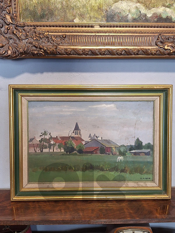 european oil painting with certificate