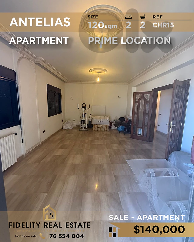 Apartment for sale in Antelias CHR15 شقة  للبيع في أنطلياس