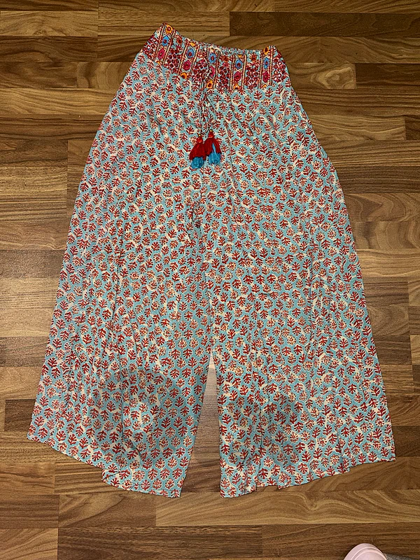 vintage handmade indian Sumitra satin pants