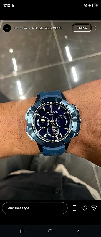 jacob & co epic x blue titanium