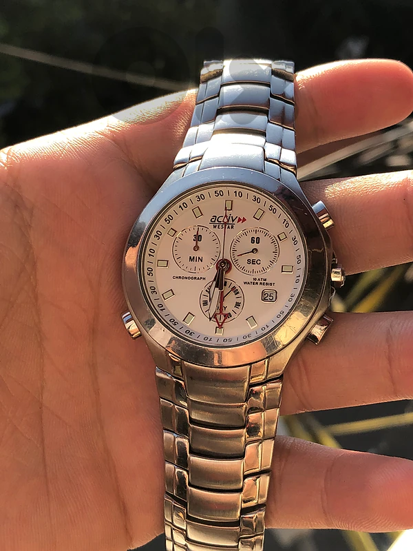 activ westar chronograph with Alarm watch Swiss made Switzerland Orginal 40mm