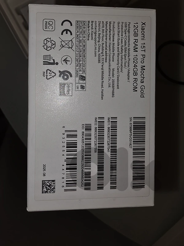 Xiaomi 15T Pro 1 Terra ROM,12 Gb RAM GOld ,Mint Condition