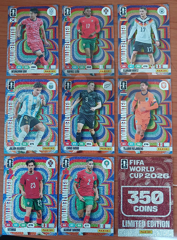 Panini Adrenalyn 2026 World Cup 9 Limited edition cards