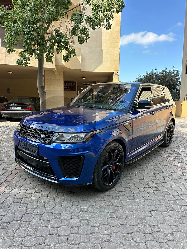 Range Rover Sport SVR 2018 blue on black & basket (clean carfax)